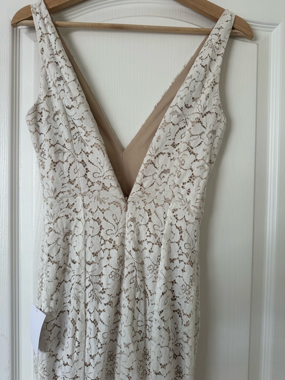 Lulu's Cream Lace Maxi Dress - Picture 2 of 10